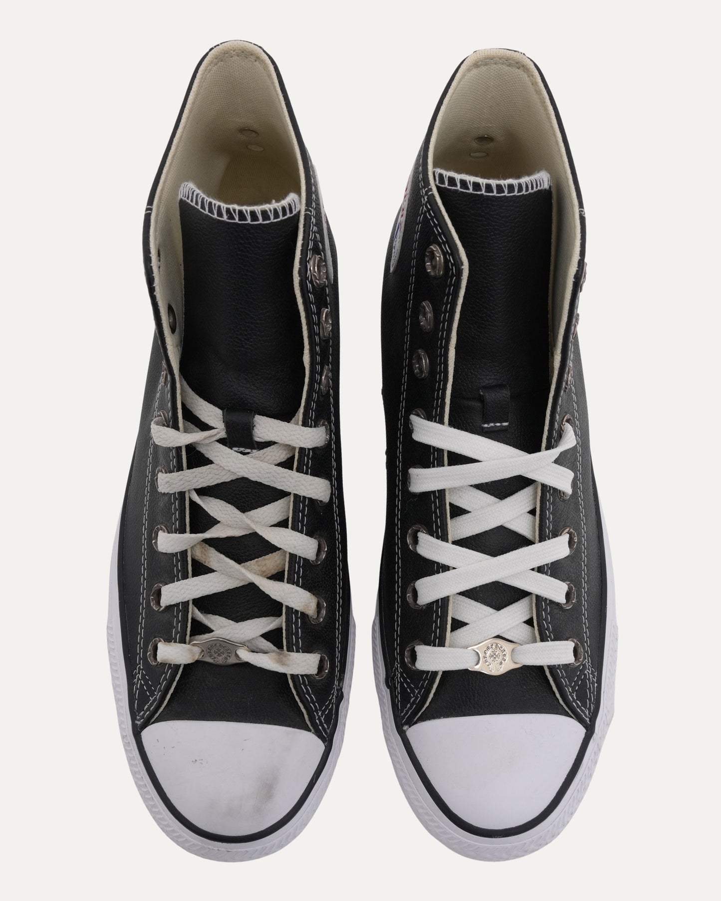 Cross Embellished Leather Chuck Taylor Sneakers