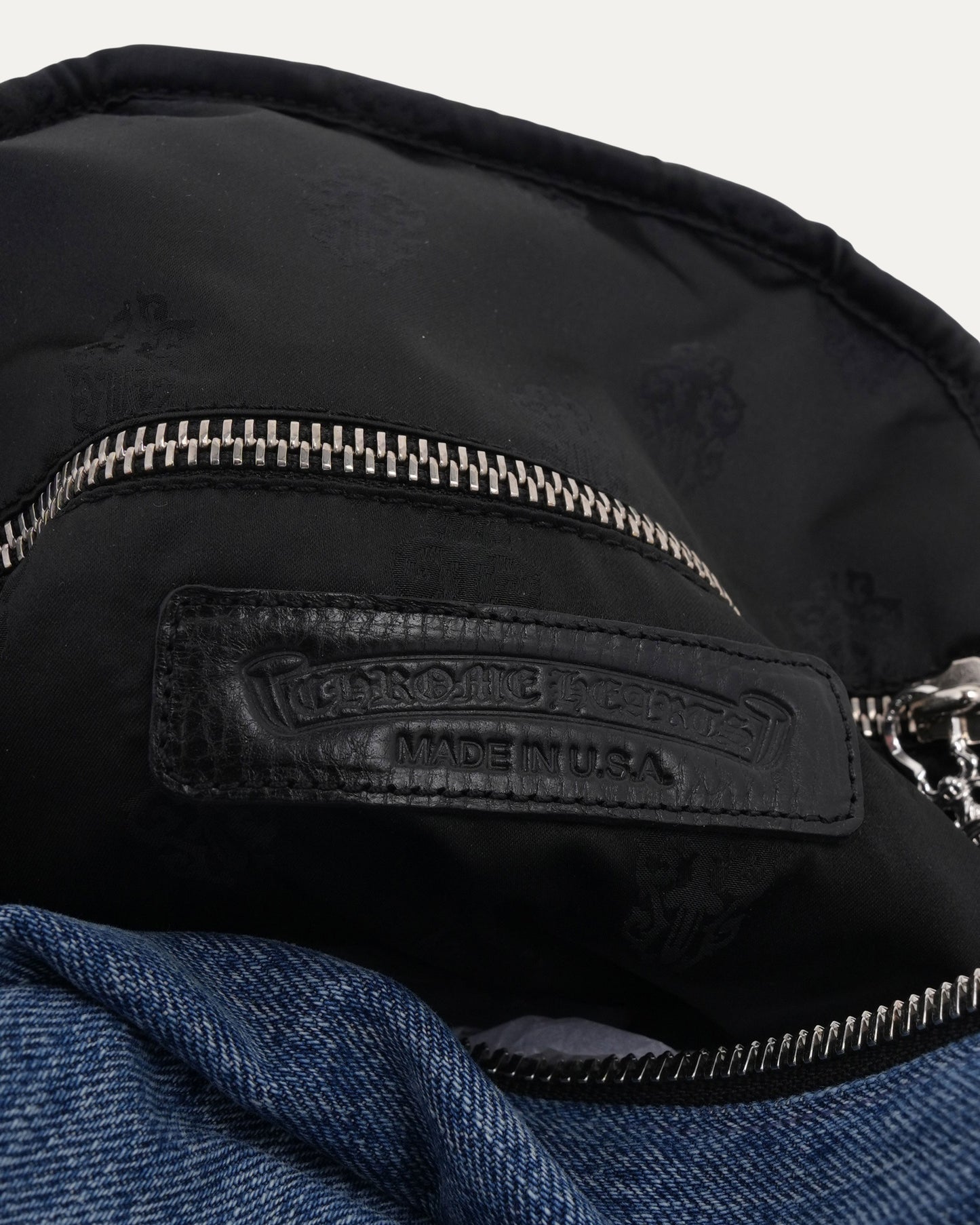 Denim Cross Patch Seventh Grade Mini Backpack