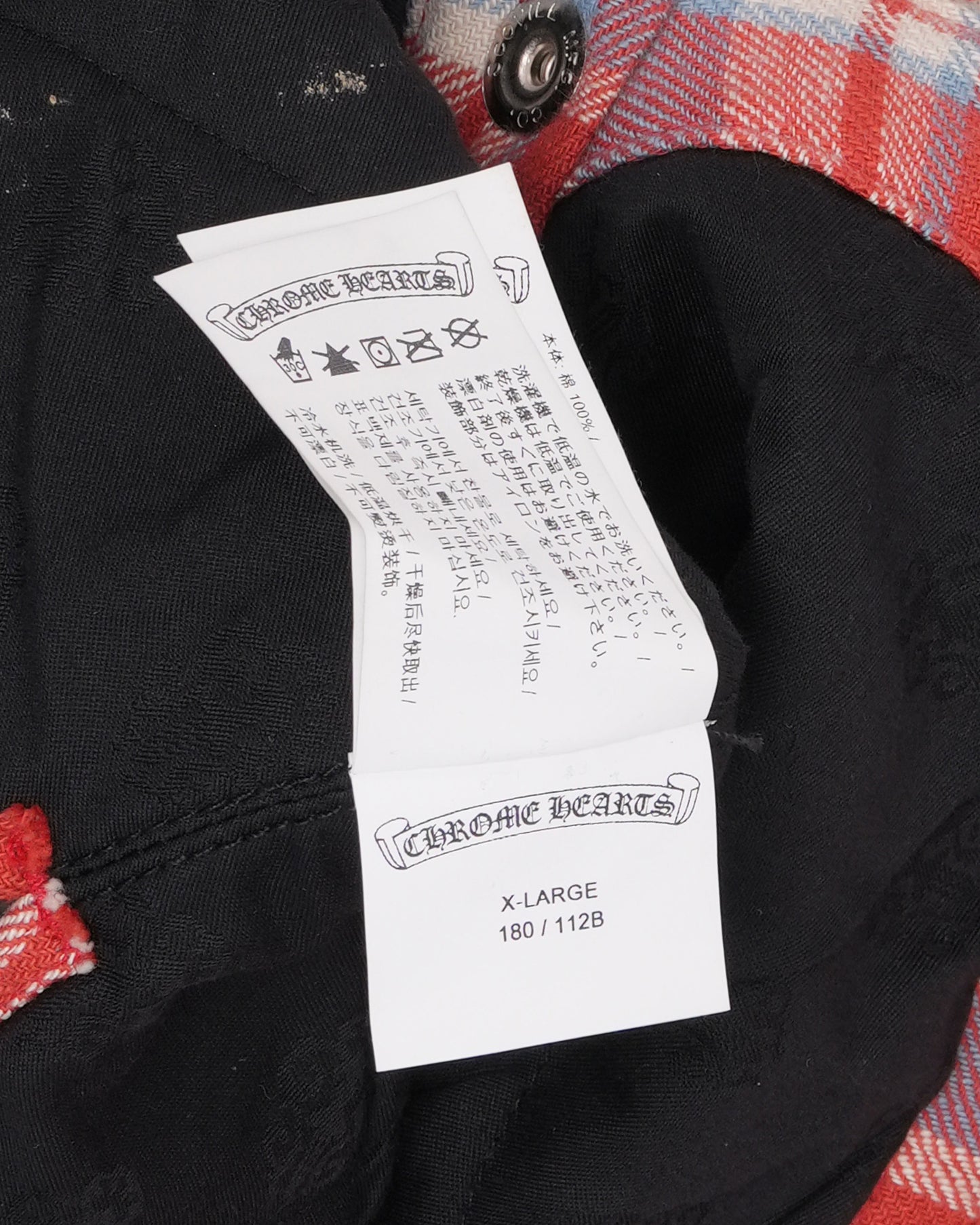Spell Out Flannel Workn Shirt Jacket