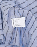 Cross Patch Repair Spell Out Pinstripe Shirt