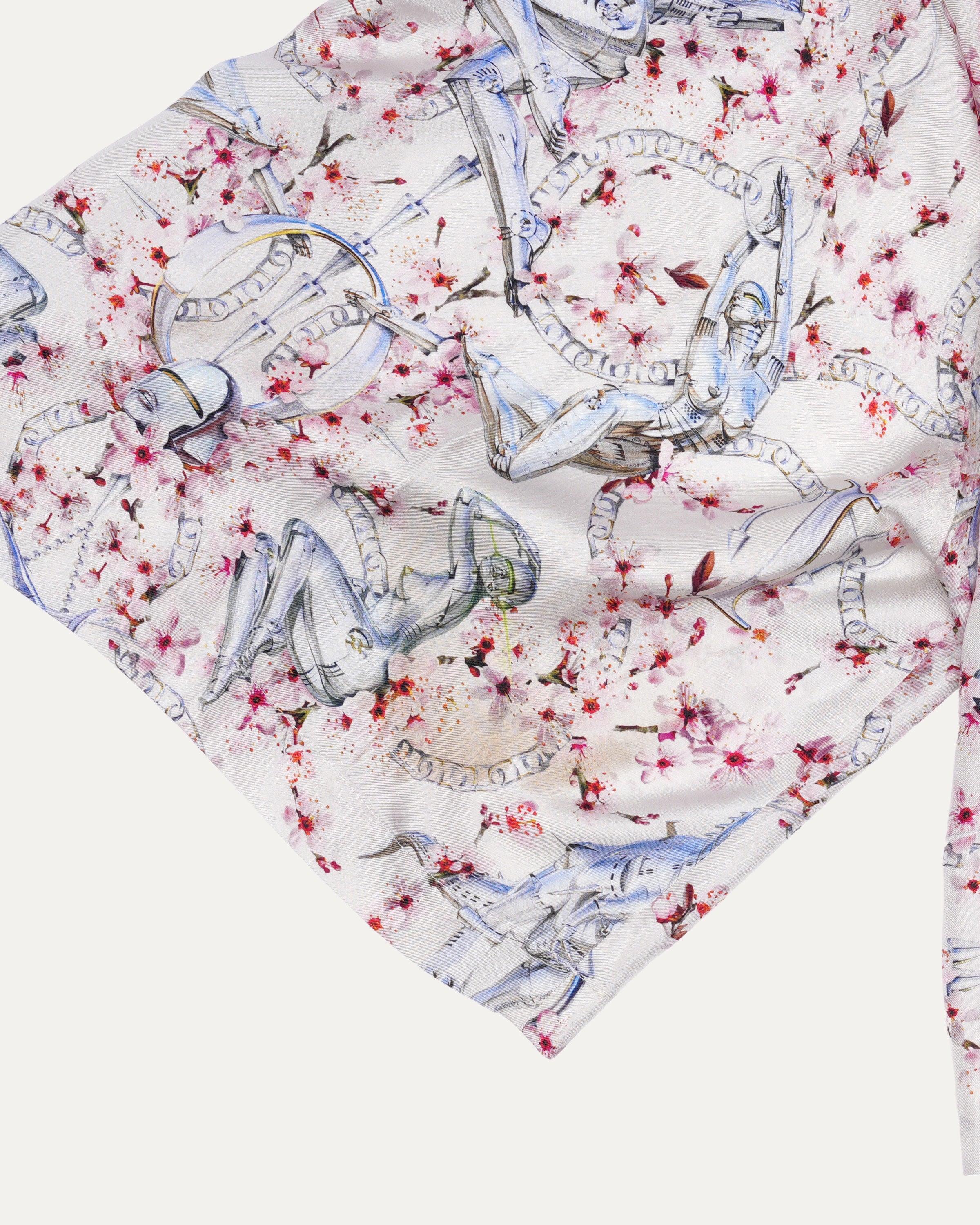 Sorayama Cherry Blossom Silk Shorts