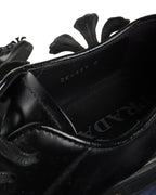 Floral Applique Leather Derby