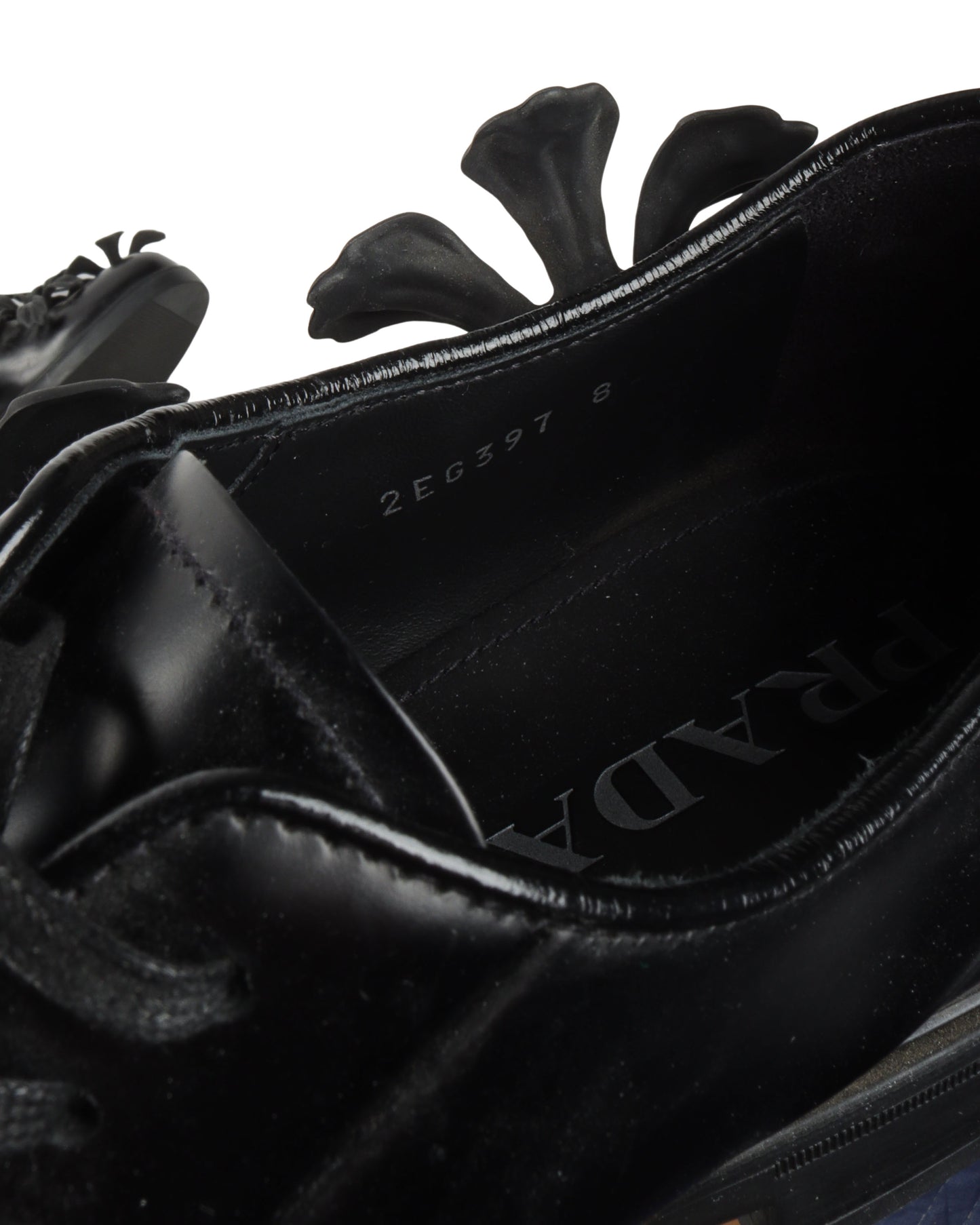 Floral Applique Leather Derby