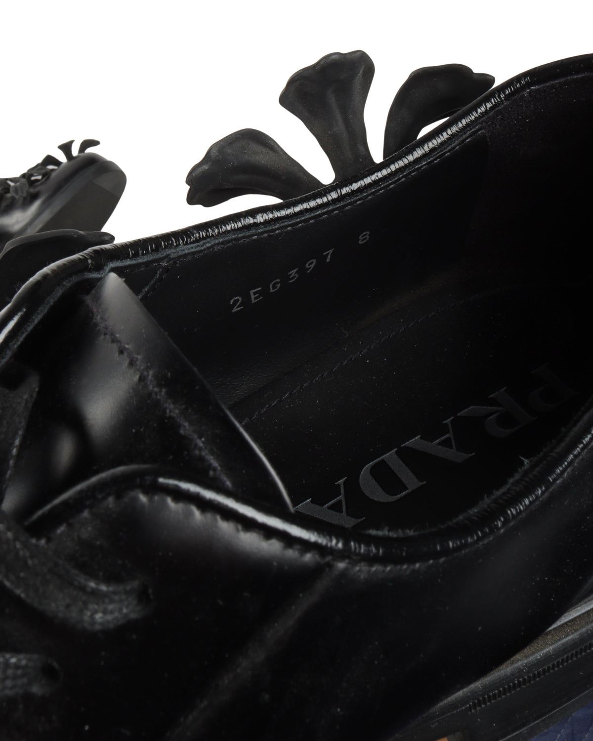 Floral Applique Leather Derby