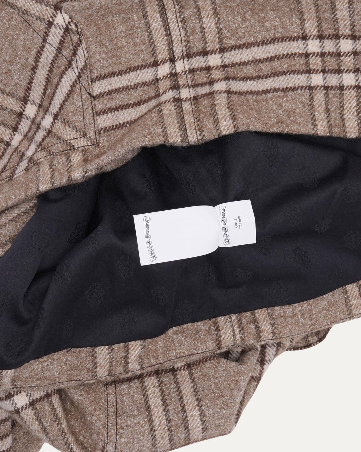 Shearling Collar Zip Up Flannel Jacket