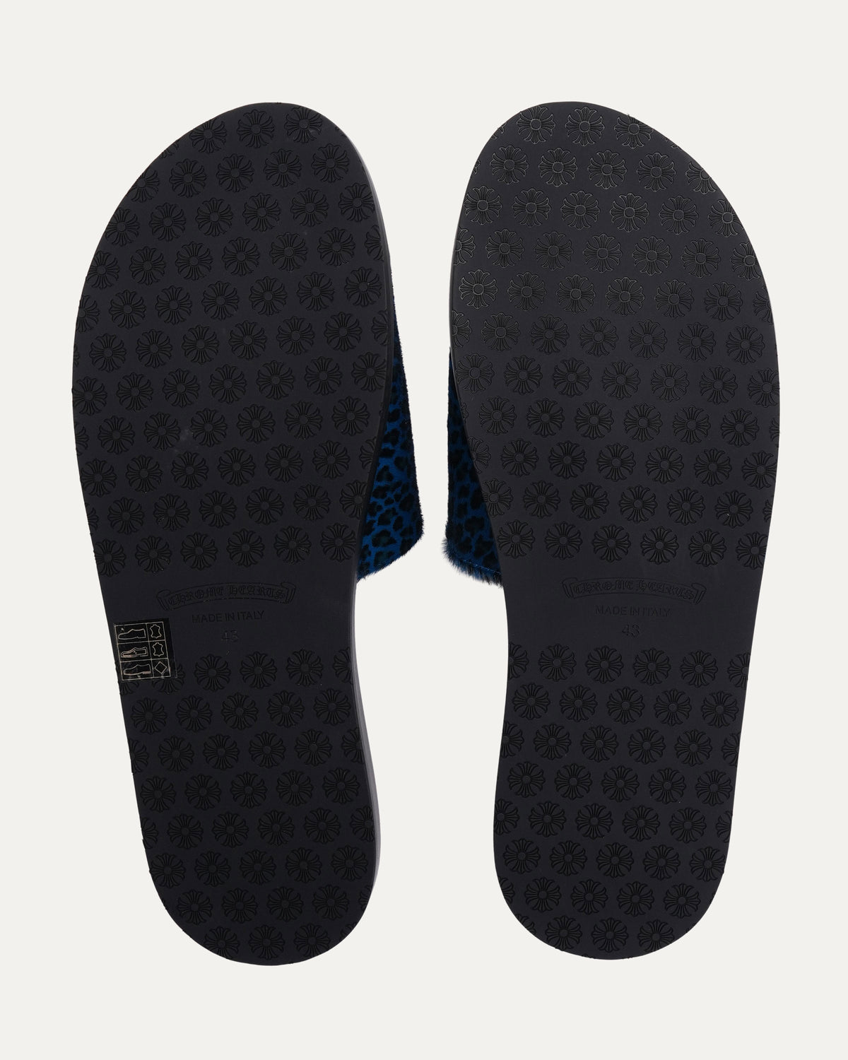 Plus Cross Patch Leopard Slides