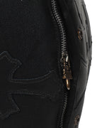 Leather Cross Patch Stool