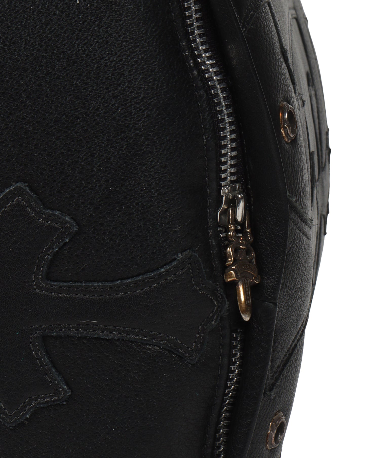 Leather Cross Patch Stool