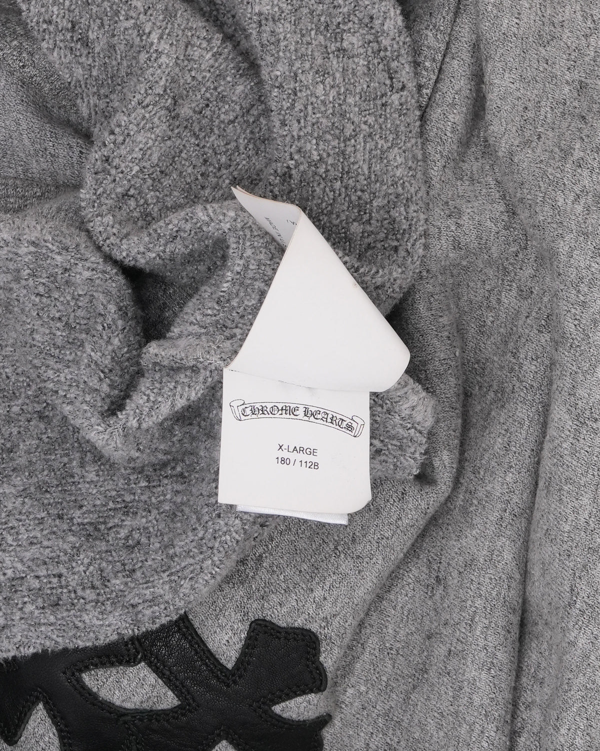 Cotton Blend Cross Patch Crewneck Sweatshirt
