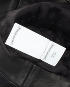 Cemetery Cross Patch Zip Up Leather Jacket