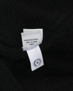 Spine Cross Patch Asymmetric Cardigan Sweater