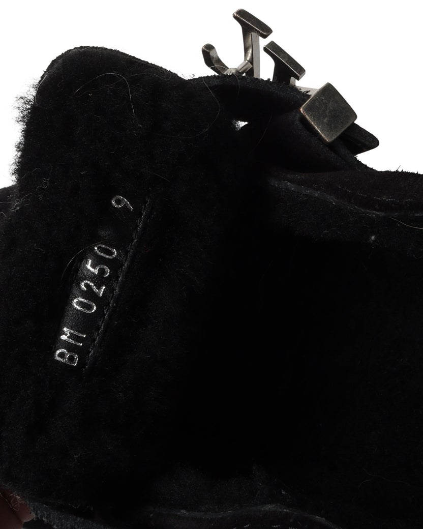 Suede and Fur Mule