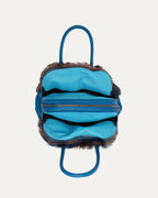 Embellished Cross Patch Fur Bag