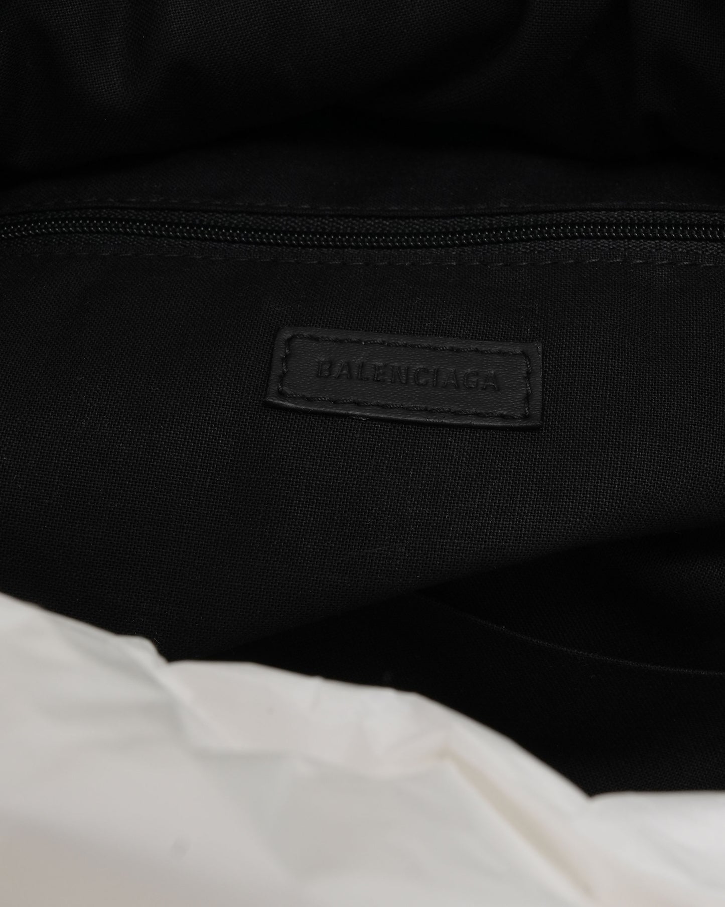 Puffy Logo-Print Leather Backpack