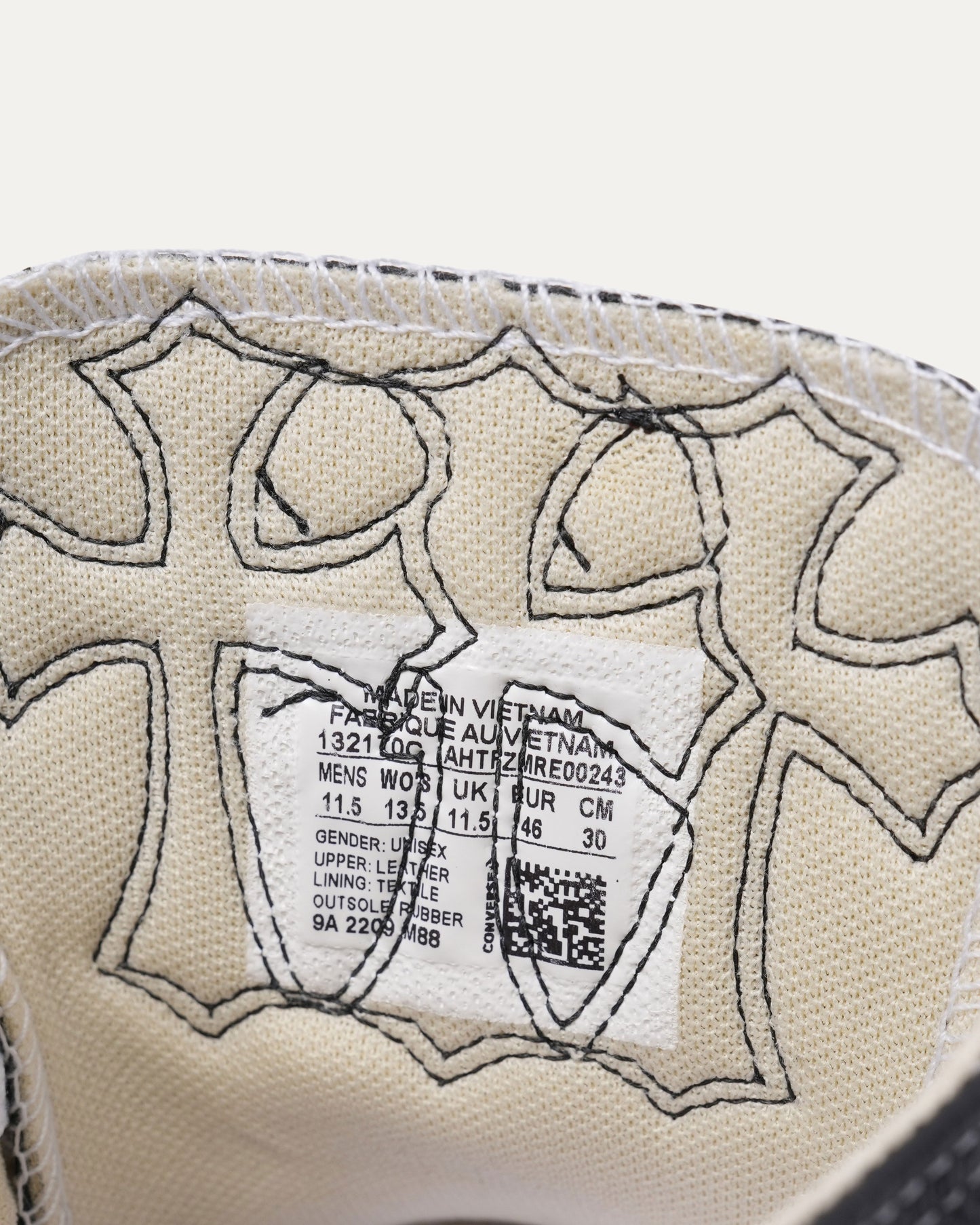 Leather Cross Patch Converse Chuck Taylors
