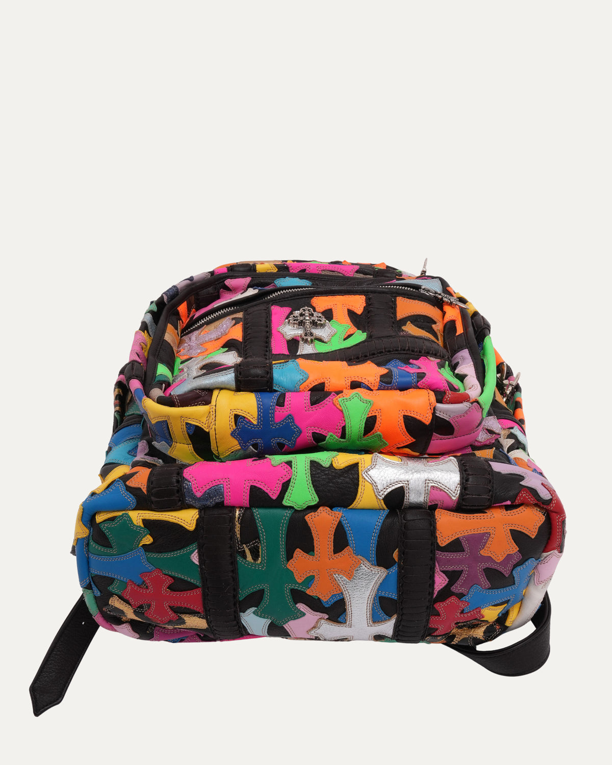 Multicolor Cross Patch Filigree Backpack