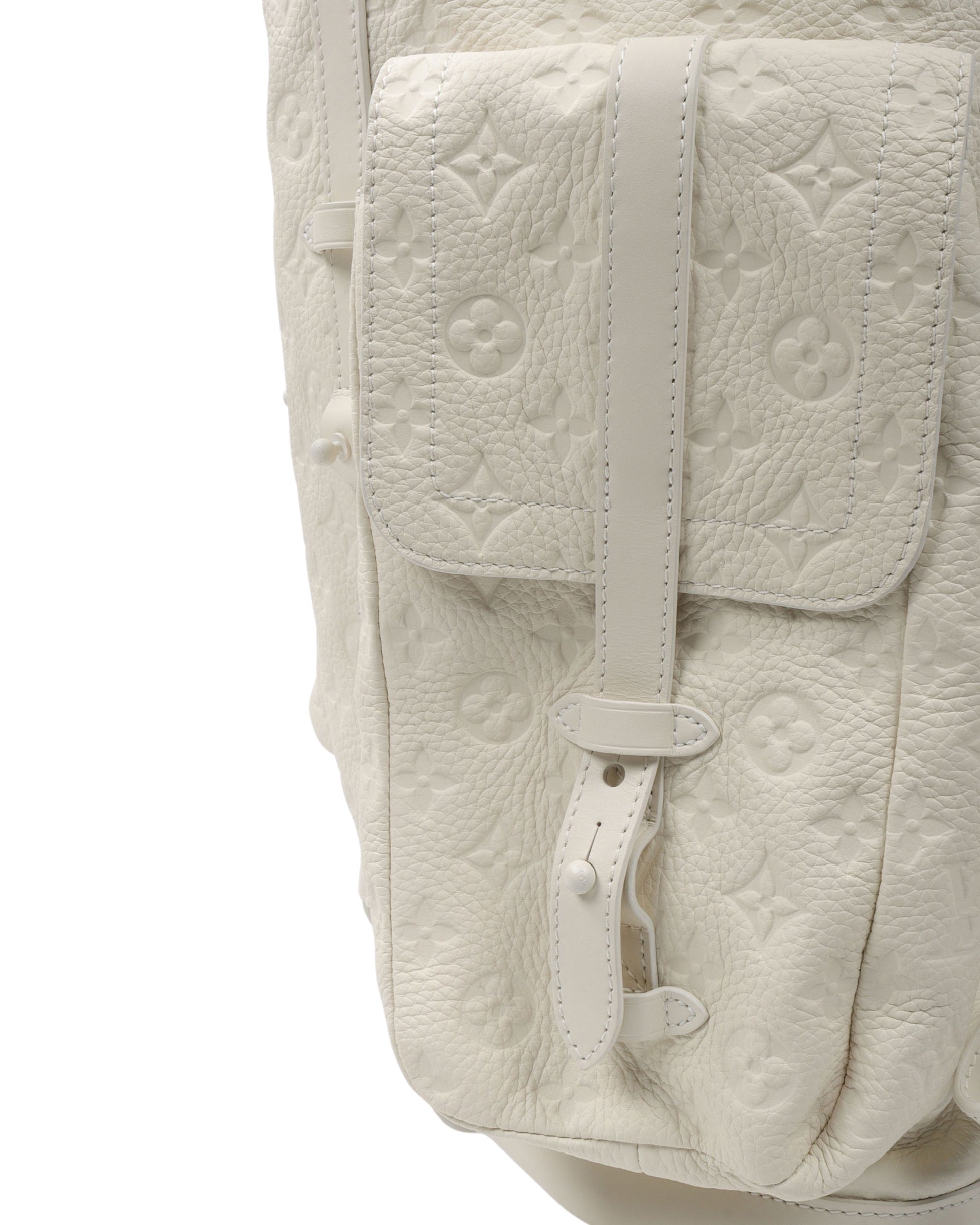 louis vuitton christopher backpack white Louis Vuitton Embossed Monogram Leather Christopher Backpack – Justin Reed