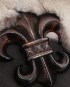 Fleur Embellished Fur Leather Messenger Bag