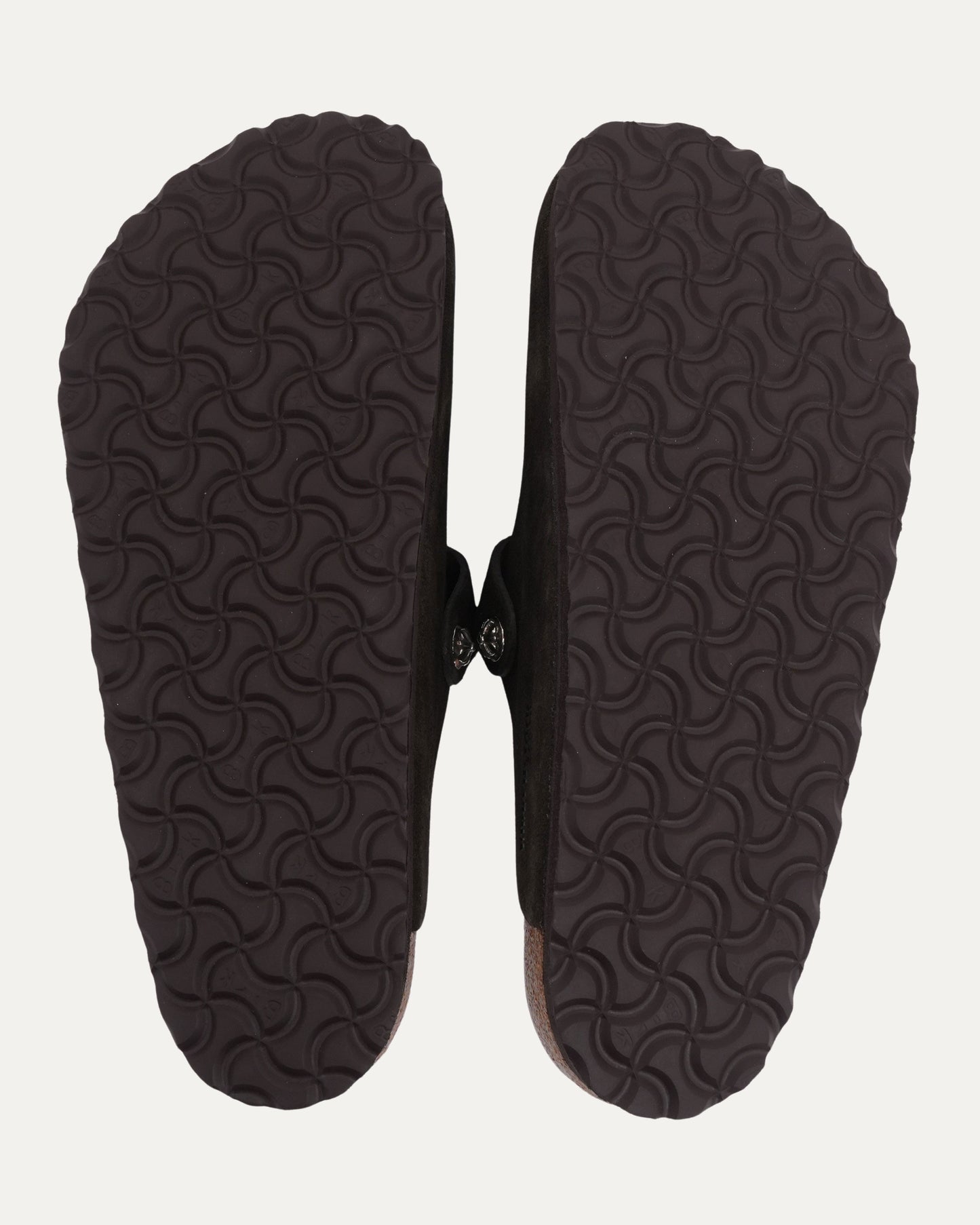 Cross Embellished Birkenstock Boston Suede Mule