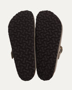 Cross Embellished Birkenstock Boston Suede Mule