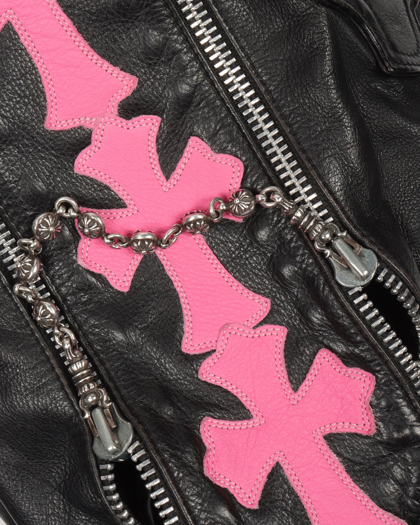 Leather Cross Patch Duffle Bag