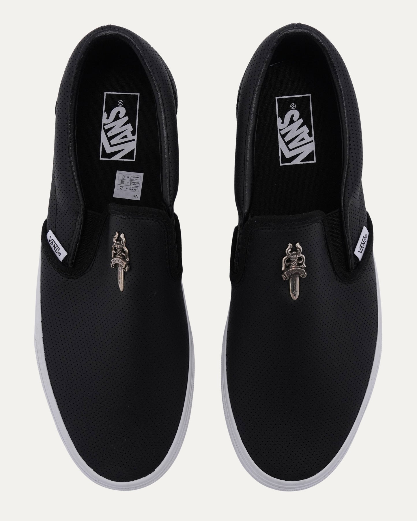 Dagger Embellished Vans Perforated Slip On Sneakers