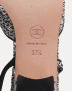 Tweed Sequin Embellished Heels