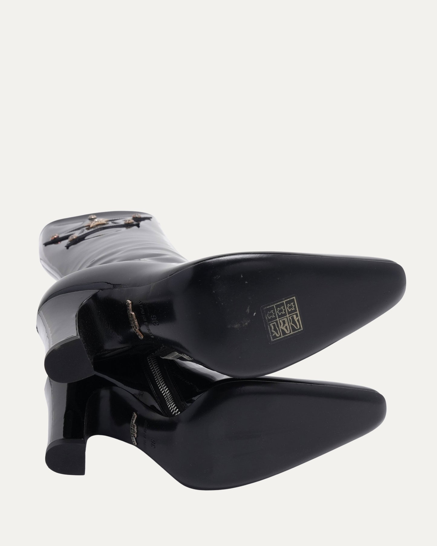 Patent Leather Star Embellished Sugar Jones Boots