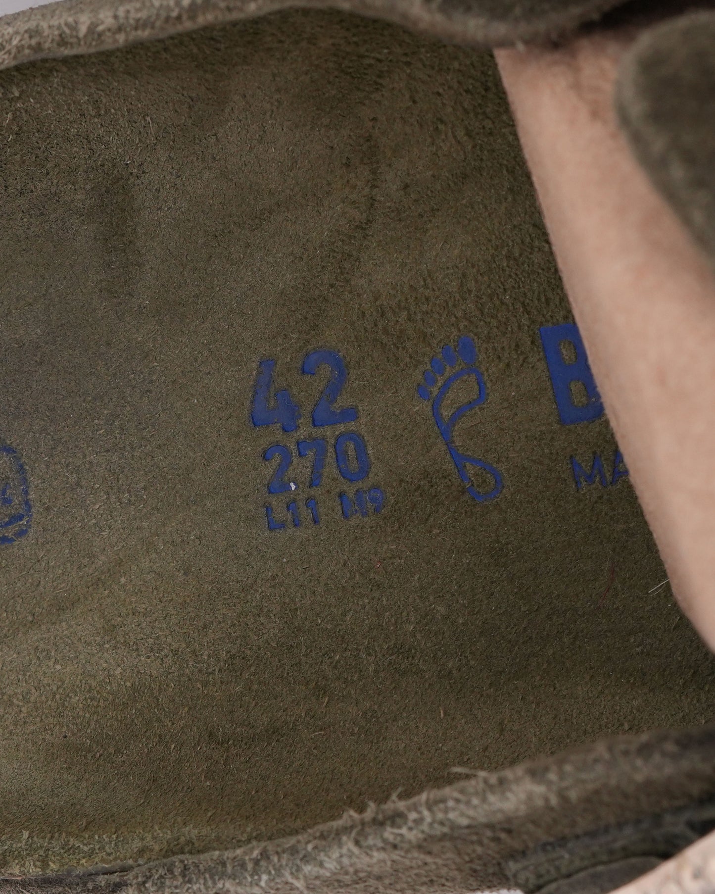 Tonal Footbed Dagger Embellished Birkenstock Boston Suede Mule