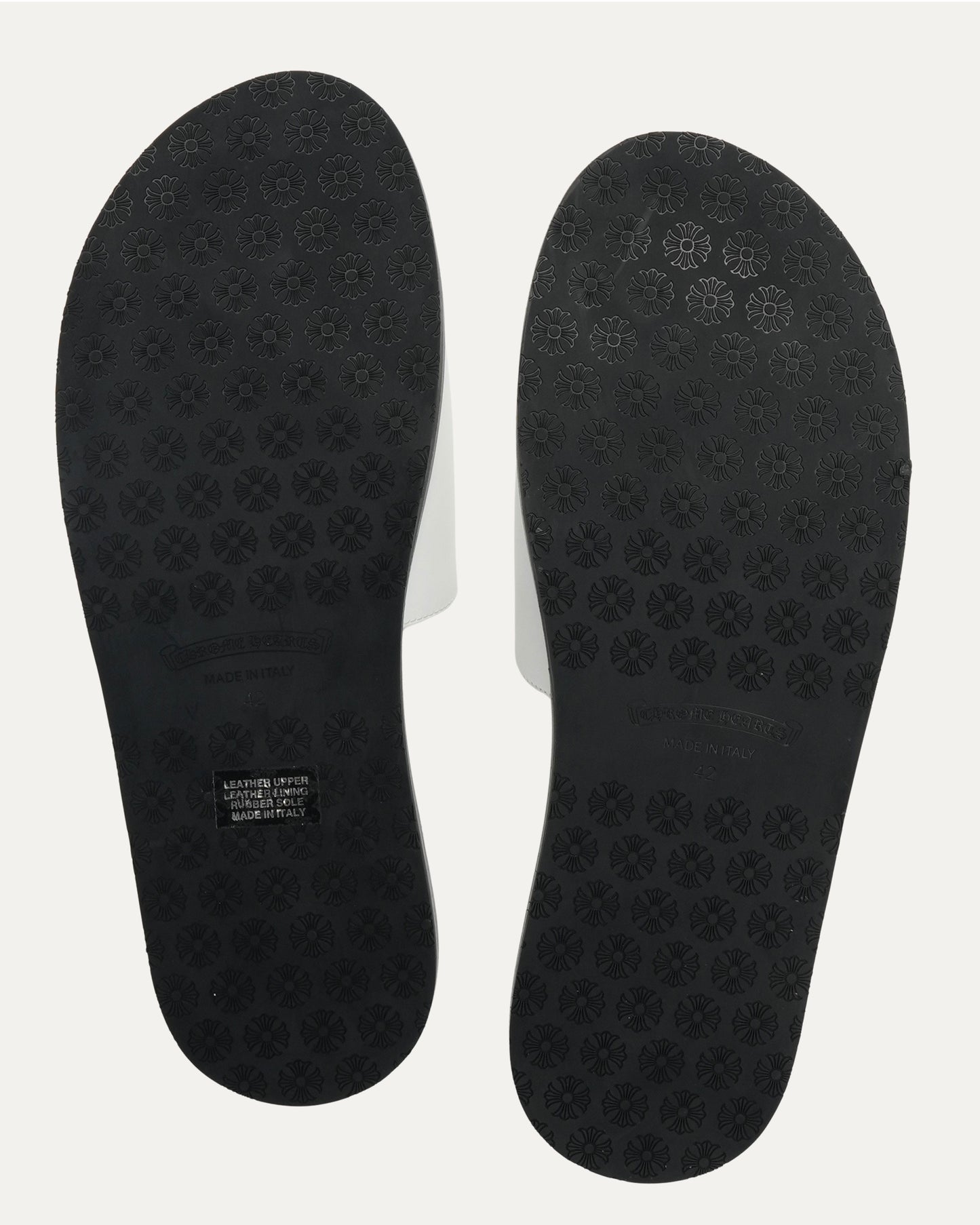 Plus Cross Patch Leather Slides
