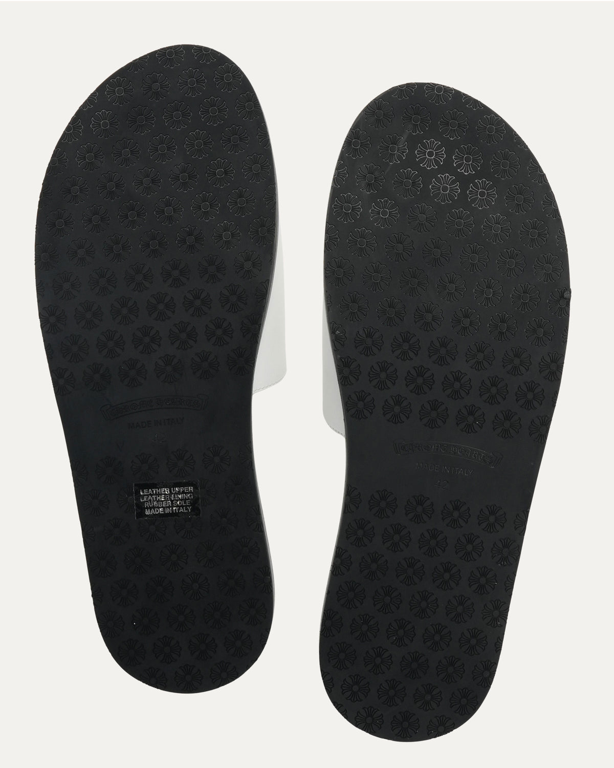Plus Cross Patch Leather Slides