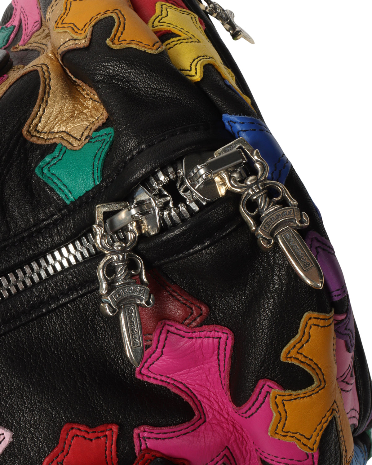 Multicolor Cross Patch Cemetery Mini Duffle Bag