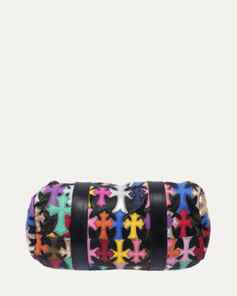 Multicolor Cross Patch Cemetery Mini Duffle Bag