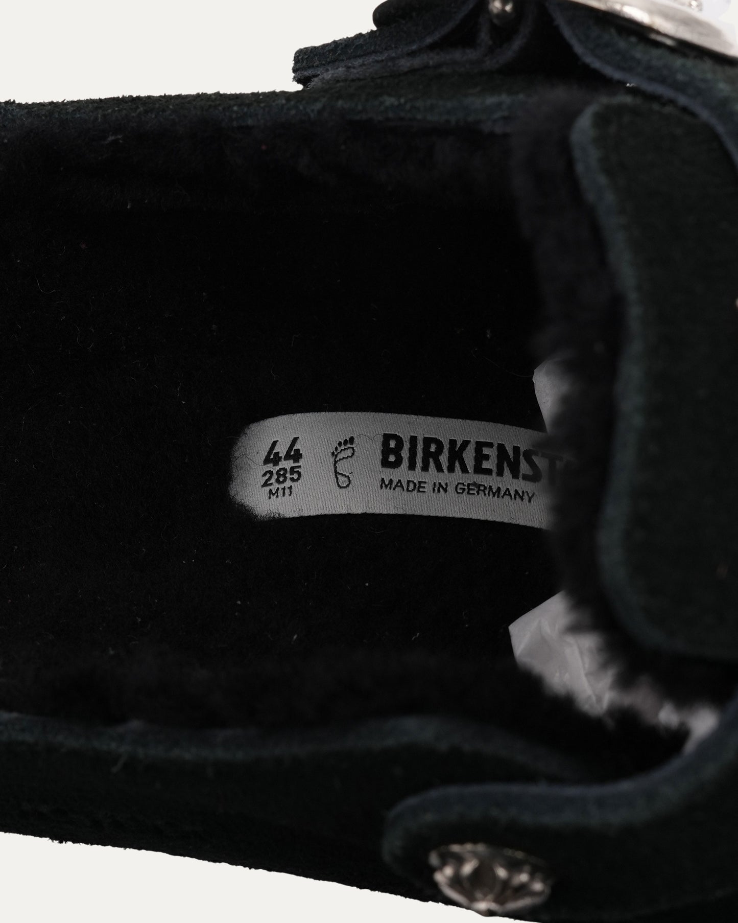 Dagger Embellished Birkenstock Boston Shearling Lined Suede Mule