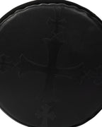 Leather Cross Patch Stool