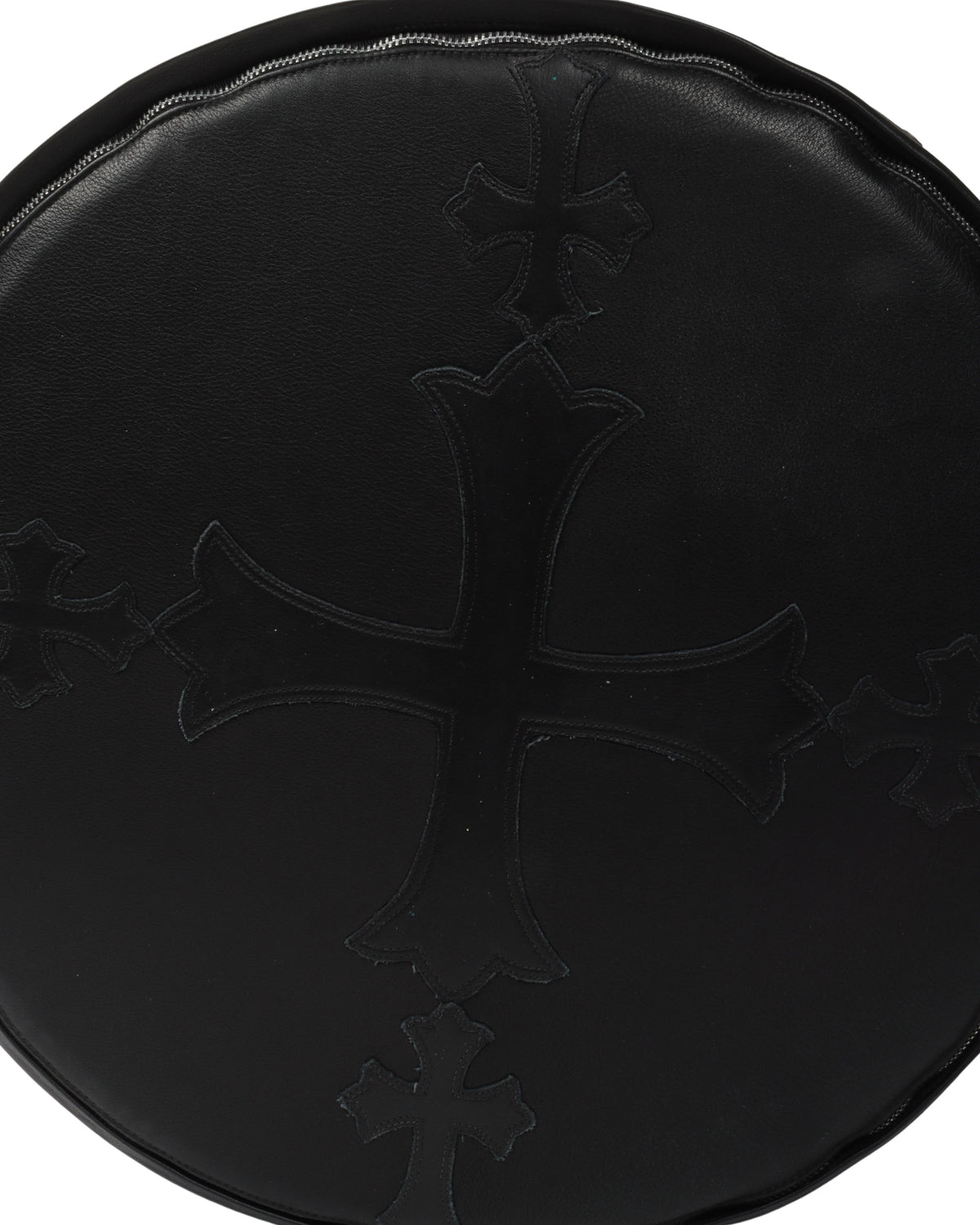 Leather Cross Patch Stool