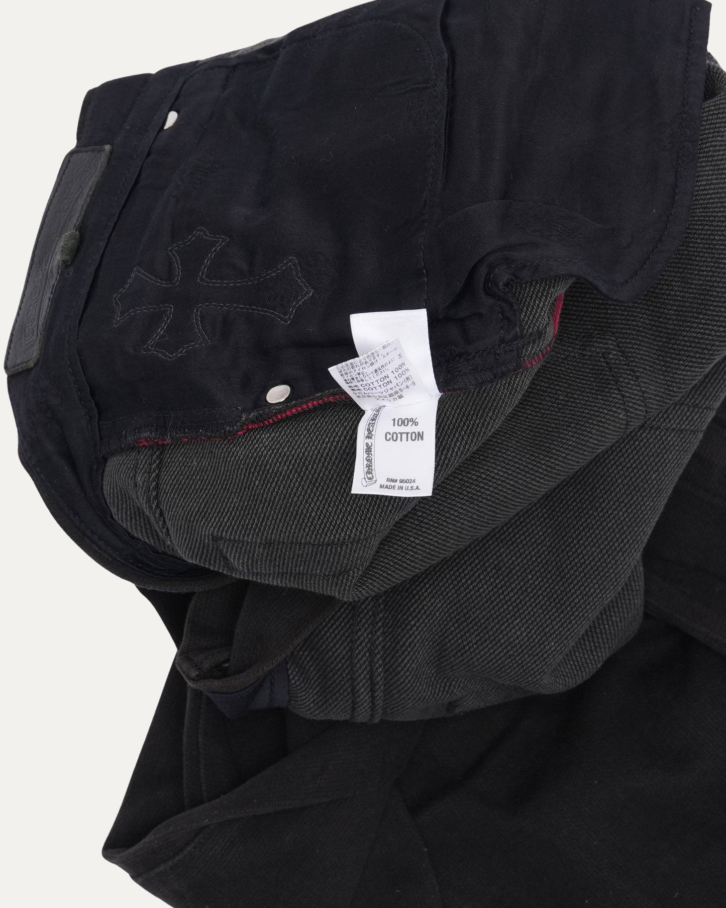 Flared Moleskin Cross Patch Pants
