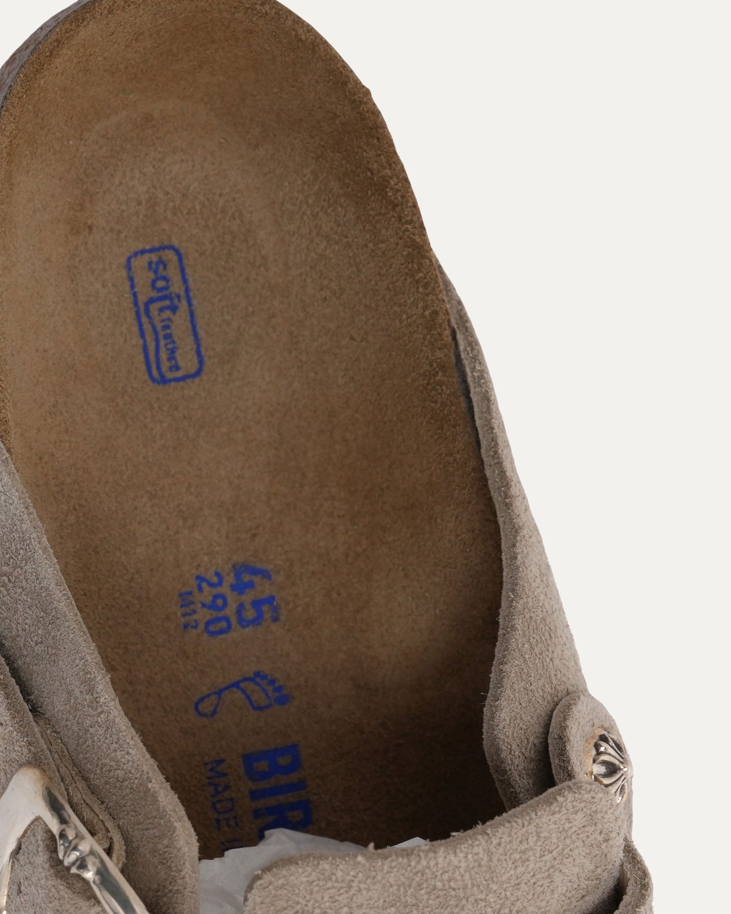 Dagger Embellished Birkenstock Boston Suede Mule