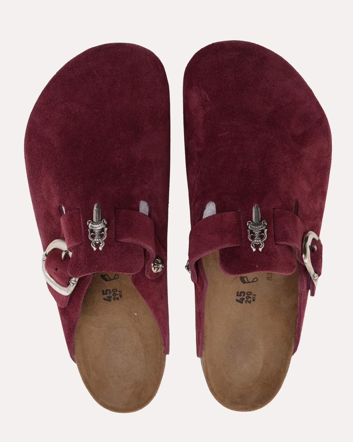 Dagger Embellished Birkenstock Boston Suede Mule