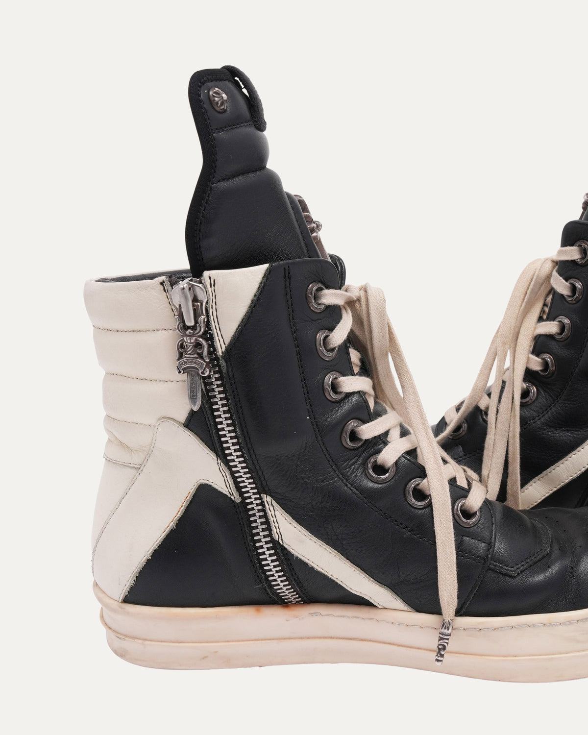Rick Owens Cross Embellished Geobasket Sneakers