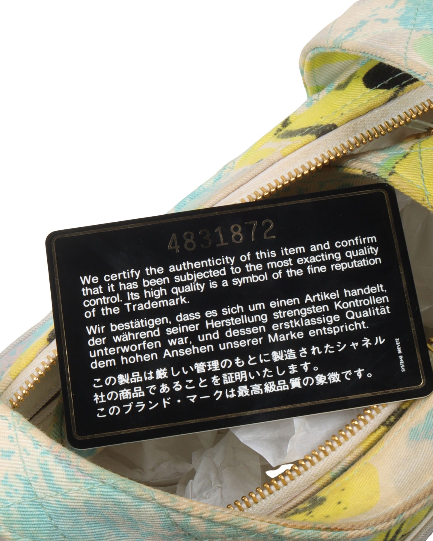 Canvas and Patent Leather CC Mini Tote