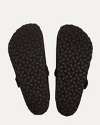 Cross Embellished Birkenstock Boston Suede Mule