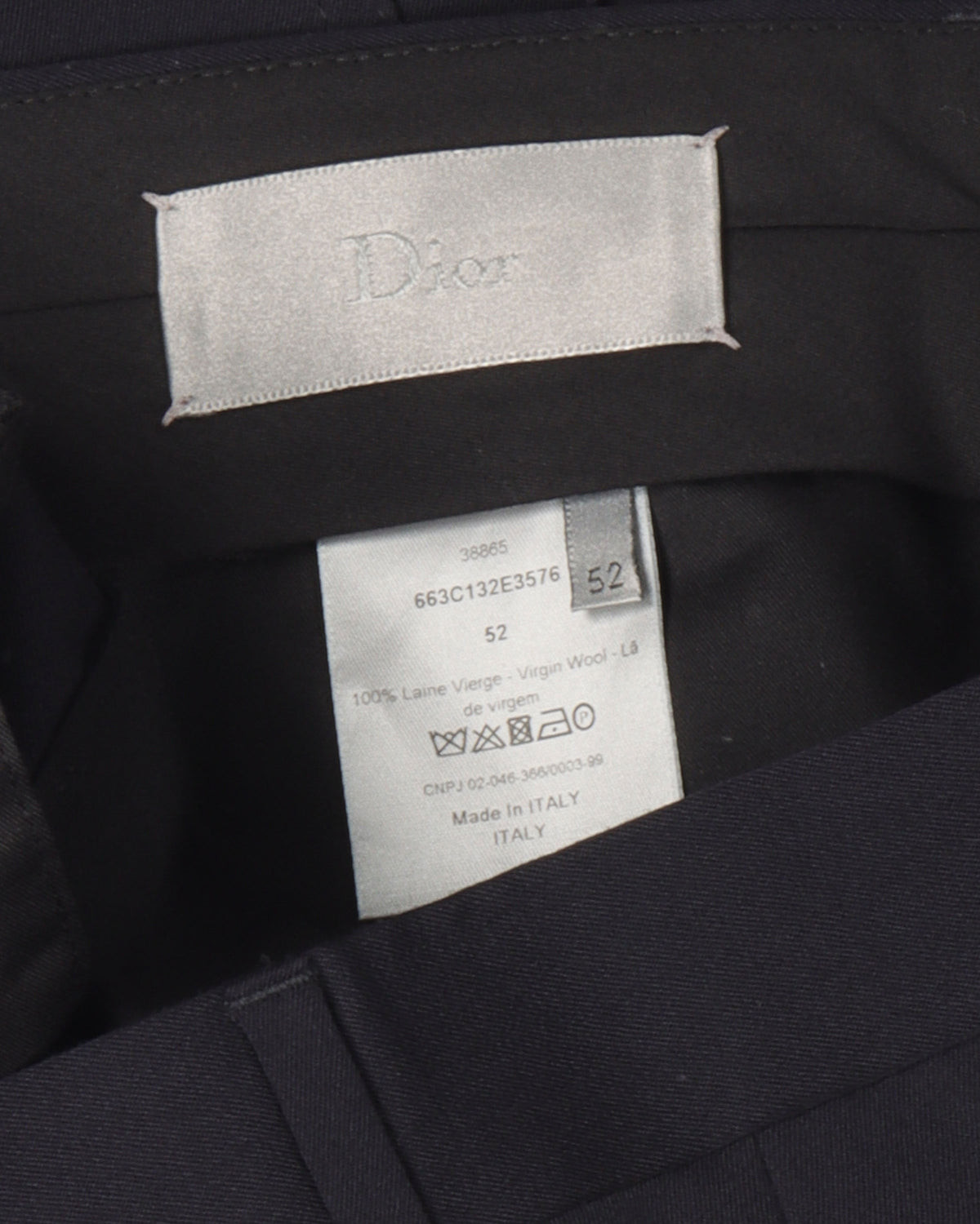 Three-Piece Virgin Wool Camouflage Lined Suit with Multizip Trousers