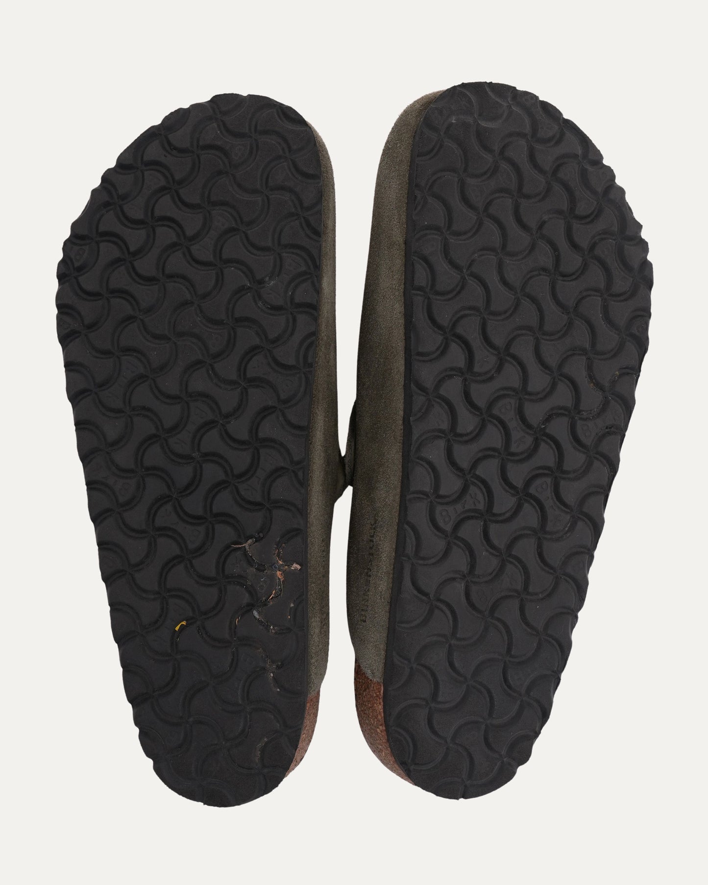 Tonal Footbed Dagger Embellished Birkenstock Boston Suede Mule