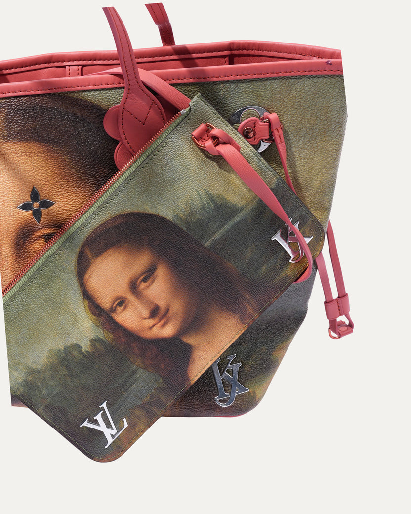 Limited Edition Jeff Koons Da Vinci Neverfull NM Canvas Print Tote