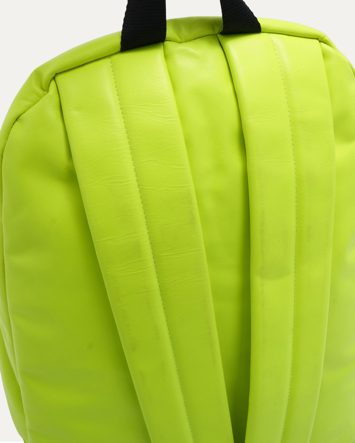 Puffy Logo-Print Leather Backpack