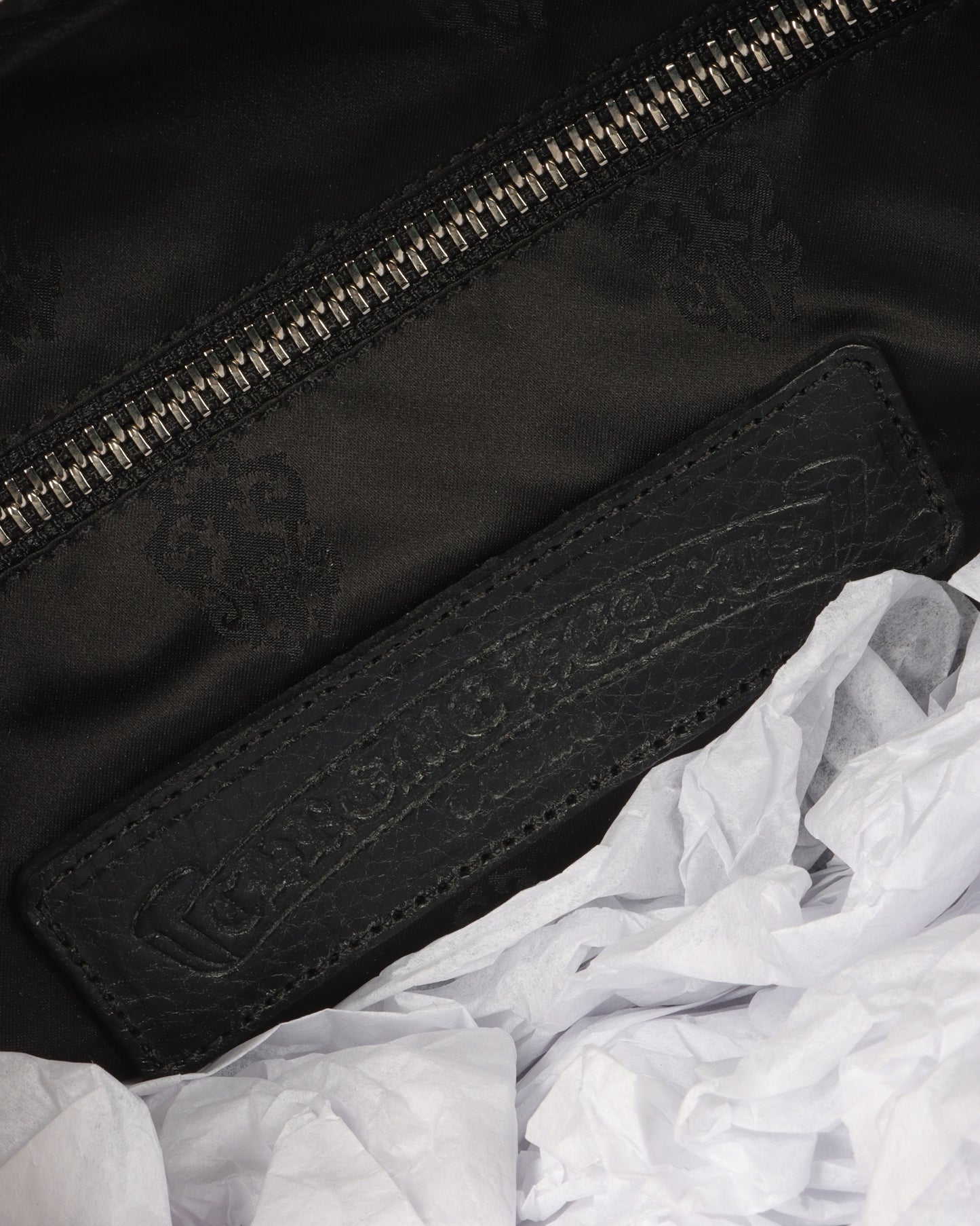 Leather Fleur Cross Patch Bowling Bag