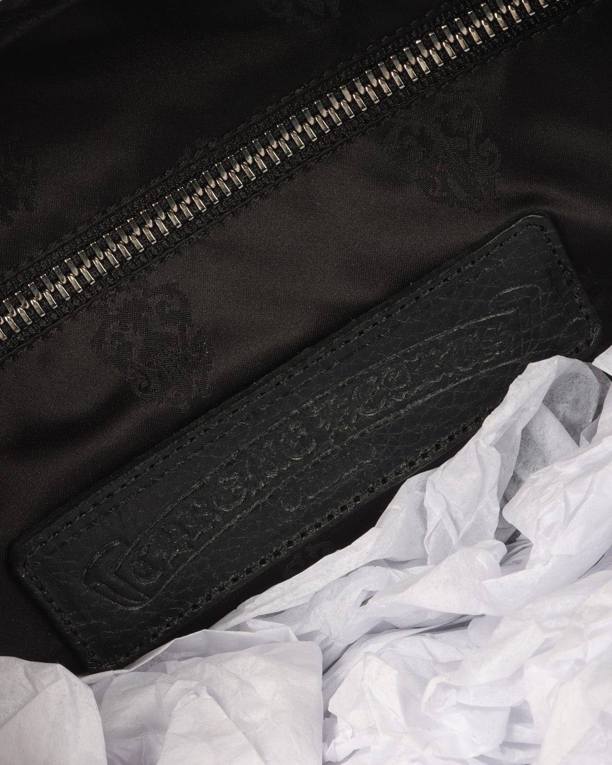 Leather Fleur Cross Patch Bowling Bag