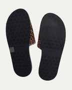 Plus Cross Patch Leopard Slides