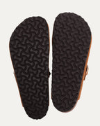 Cross Embellished Birkenstock Boston Suede Mule